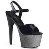 Pleaser - ADORE709OMBRE Sandale à bride à la cheville, Pole dance chaussures - Chaussures de pole dance - Noir/Gris Product image